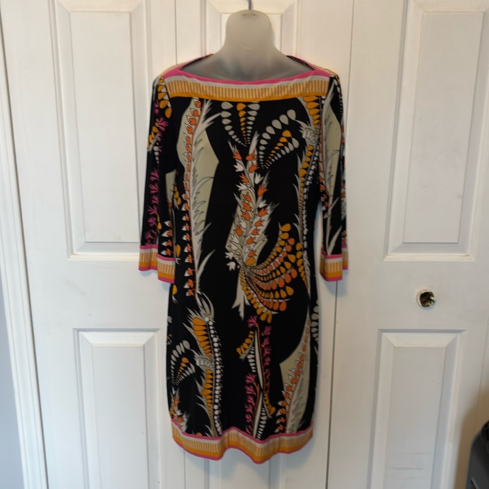 Ali Ro size 6 patterned tunic dress GUC b1